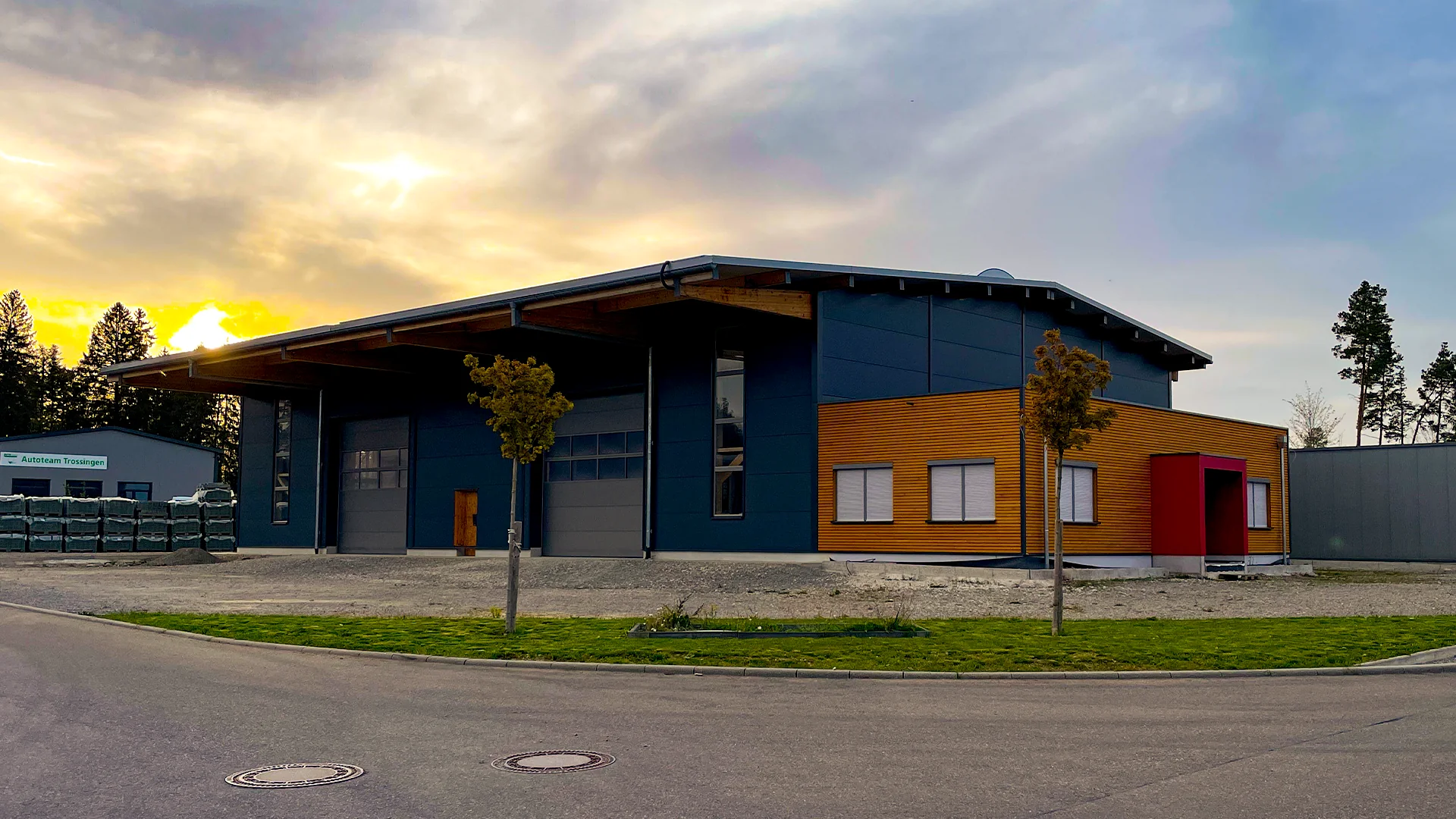 Betriebshalle der Zimmerei Stier in Trossingen
